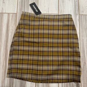 Plaid Brown Skirt